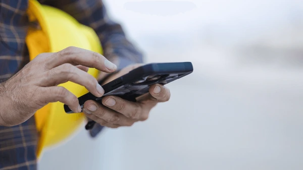 Professional Service Provider Using Helpi Team Mobile App for Job Management