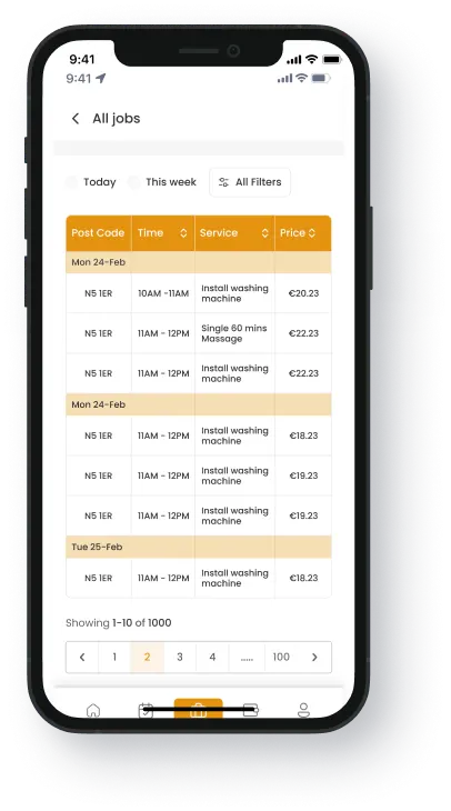 Helpi Mobile App - Dashboard